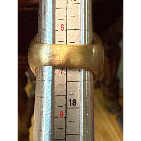 Lucas Jack Gold Tone Thick Band Ring Fluorescent Stone London - Picture 5 of 8